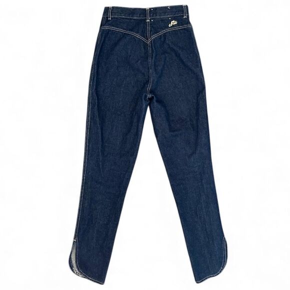 Vintage Chic Jeans Womens 8/9 Blue High Rise Western Riding Dark Wash Made USA - Picture 2 of 10